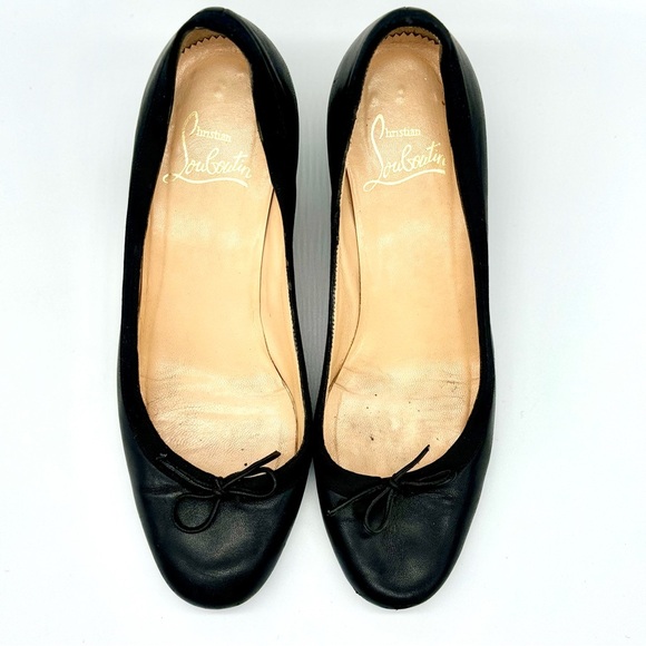 CHRISTIAN LOUBOUTIN Round Toe Wedge Heel Size 37.5 - Picture 7 of 8